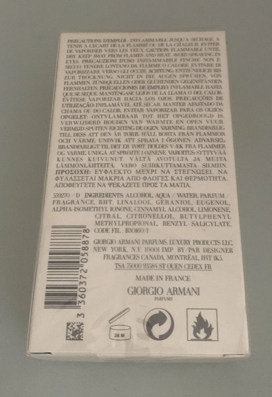 Shopify Product Listing – Giorgio Armani Acqua di Giò Eau de Toilette Spray 100ml / 3.4 oz