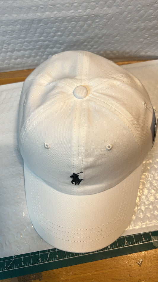 Classic White Embroidered Polo Horse Baseball Cap