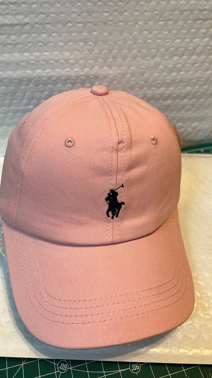 Pink Embroidered Polo Horse Baseball Cap – Classic Adjustable Hat
