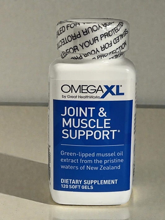 OmegaXL Joint Support Supplement Natural Muscle & Joint Support 120 Softgels Exp