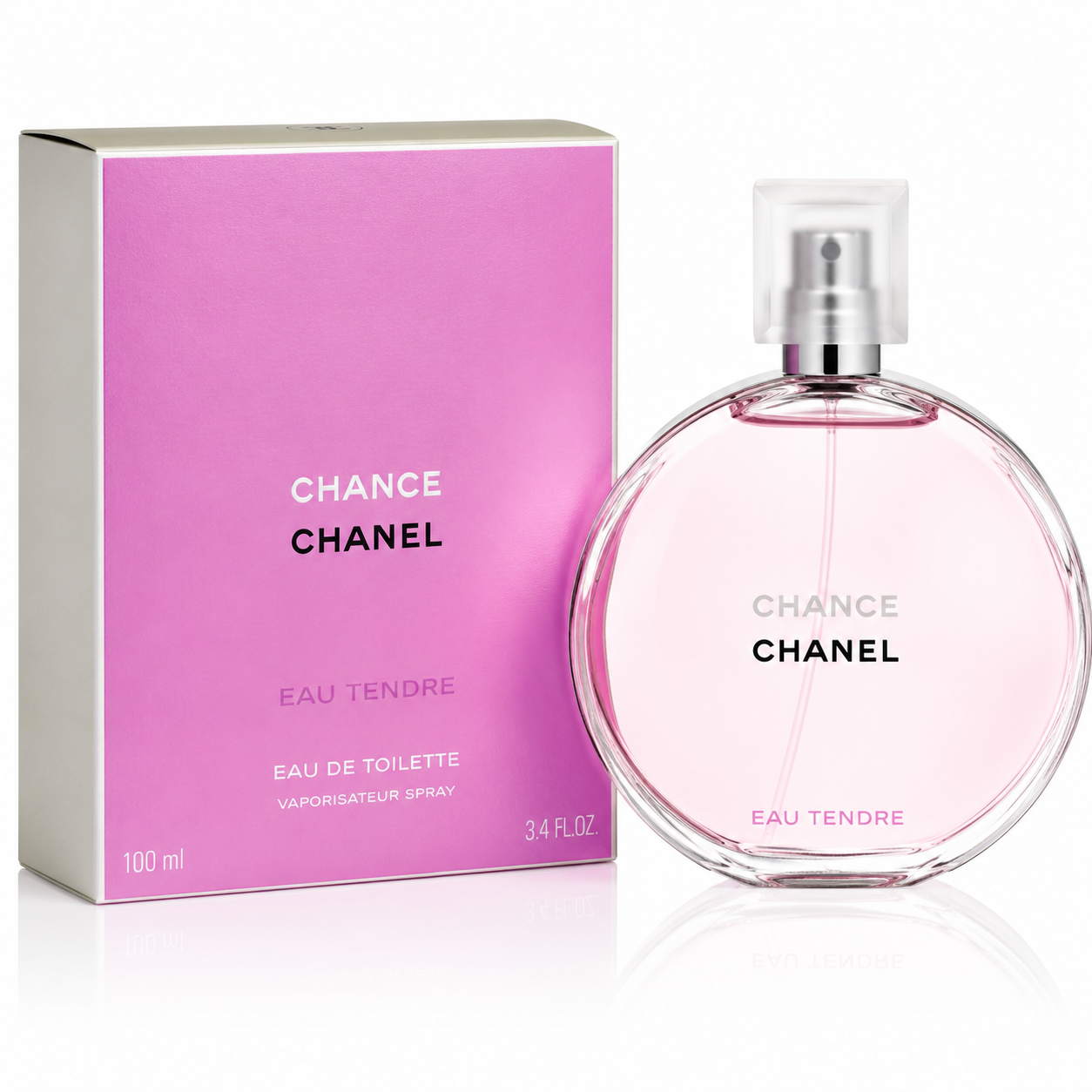 CHANEL Chance Eau Tendre Eau de Toilette Spray for Women 3.4 oz / 100ml – New Factory Sealed – 100% Authentic
