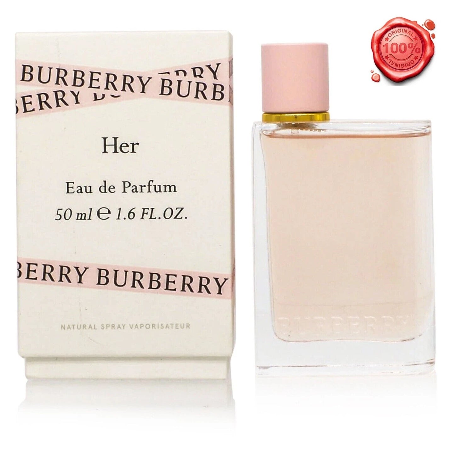 Burberry Her Eau de Parfum Natural Spray for Women 1.6 oz / 50ml –