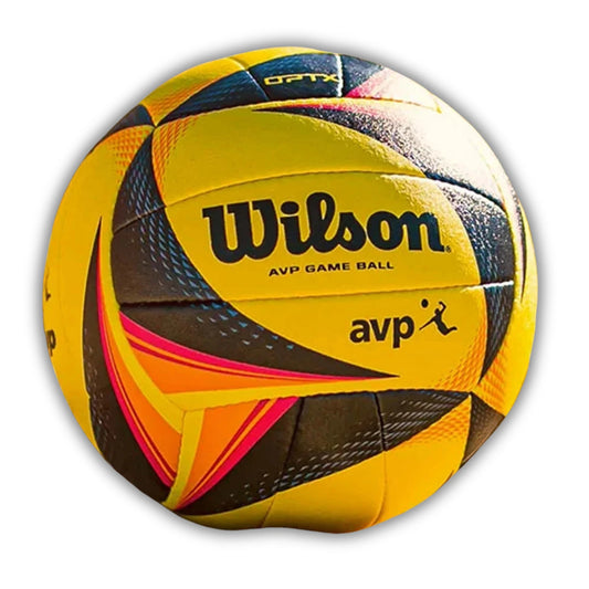 Wilson AVP OPTX Official Beach Volleyball – Black/Yellow – Official USA Tour Game Ball – Size 5