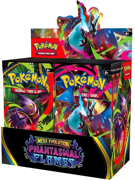 Pokémon TCG Mega Evolution: Phantasmal Flames Booster Box – 36 Booster Packs – Factory Sealed