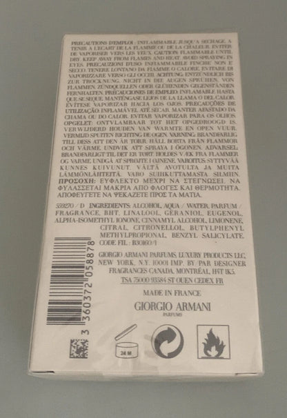 Shopify Product Listing – Giorgio Armani Acqua di Giò Eau de Toilette Spray 100ml / 3.4 oz