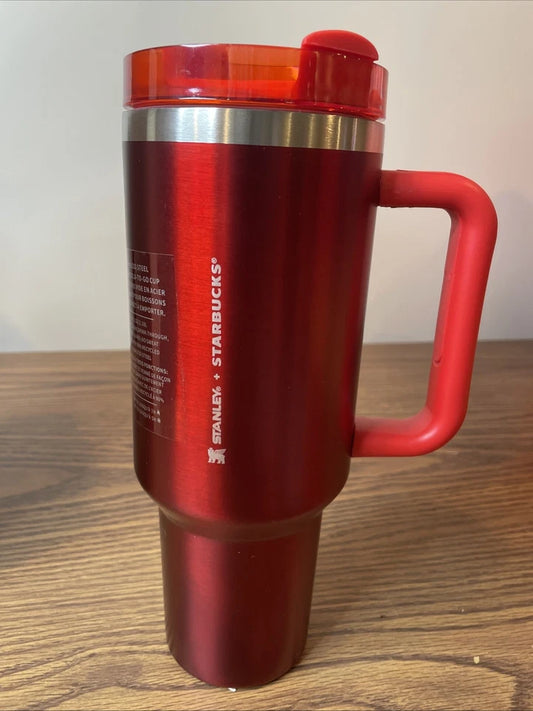Starbucks x Stanley 40oz Red Tumbler Cup 2023 Holiday Limited Edition | Vacuum Insulated Stainless Steel